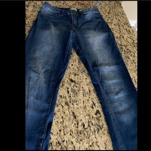 Blue straight leg jeans